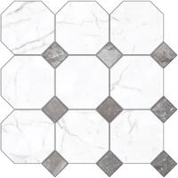 Керамогранит Kerranova Black and White White Lapp D02-Cut 60x60