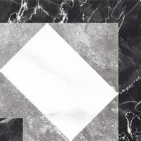Керамогранит Kerranova Black and White White Lapp T01-Cut 10x10