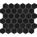 Камень LAntic Colonial Essential Mosaics Hexagon Negro Marquina Pulido 25.8x29.8