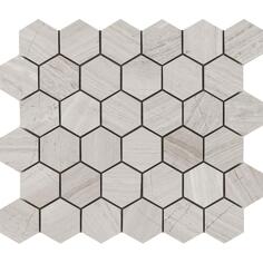 Камень LAntic Colonial Essential Mosaics Hexagon Silver Wood 25.8x29.8