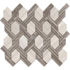Камень LAntic Colonial Essential Mosaics Net Silver Wood 29.6x32.7