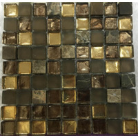 Стекло LAntic Colonial Mosaics Treasures Bronze Emperador 30.1x30.1