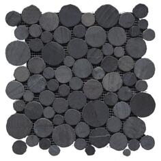 Камень LAntic Colonial Paradise Mosaics Round Stone Nero 31.5x31.5
