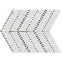 Керамогранит LAntic Colonial Victorian Mosaics Chevron Carrara Aluminium 24.5x28