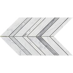 Камень LAntic Colonial World Mosaics Amsterdam Chevron White 28x19