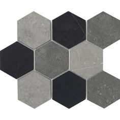 Камень LAntic Colonial World Mosaics Hexagon Texture Black 29.9x25.9