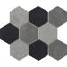Камень LAntic Colonial World Mosaics Hexagon Texture Black 29.9x25.9