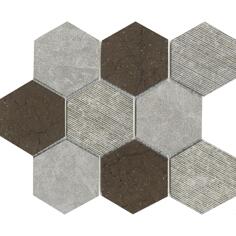 Камень LAntic Colonial World Mosaics Hexagon Texture Brown 29.9x25.9