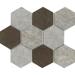 Камень LAntic Colonial World Mosaics Hexagon Texture Brown 29.9x25.9