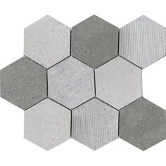 Камень LAntic Colonial World Mosaics Hexagon Texture Grey 29.9x25.9