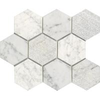 Камень LAntic Colonial World Mosaics Hexagon Texture White 29.9x25.9