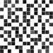 Laparet Crystal Мозаика Чёрный-Белый 30x30