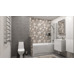 Плитка Fiori Grigio мозаика темно-серая 1064-0103(1064-0048) 20х60 - фото в интерьере