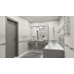 Плитка Fiori Grigio темно-серый 1064-0101(1064-0046) 20х60 - фото в интерьере