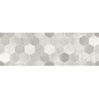 Плитка 1064-0294 Гексацемент декор серая 20х60