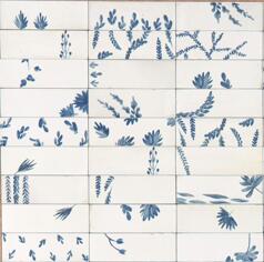 Керамогранит Marazzi Rice Bianco Decoro Leaf Lux 5x15