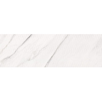 Meissen Carrara Chic White Chevron Structure Glossy 29x89
