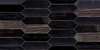 Керамогранит Mirage Bottega 225 Charme Tissue Nat Noir 7.5x28