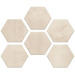 Керамогранит Monocibec Thema Dune Esagonetta Mosaico Lato 8 Naturale 30x40