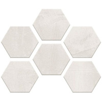 Керамогранит Monocibec Thema Snow Esagonetta Mosaico Lato 8 Naturale 30x40