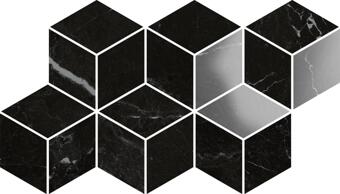 Керамогранит Panaria Eternity Mosaico Kubic Marquina Black Lux Rect 17x29.2