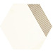 Керамогранит Paradyz Calacatta Heksagon B Mat Inserto 17.1x19.8