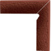 Клинкер Paradyz Cloud Rosa Duro Cokol Prawy 2-Elementowy 8.1x30
