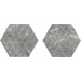 Керамогранит Paradyz Marvelstone Grey Heksagon Gres Szkl Mat 17.1x19.8