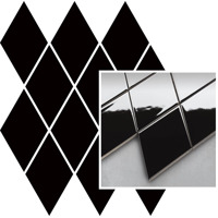 Керамика Paradyz Universal Mosaics Prasowana Nero Romb Pillow 20.6x23.7
