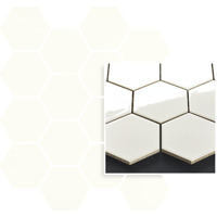 Керамогранит Paradyz Universal Mosaics Prasowana Bianco Hexagon Mozaika 22x25.5
