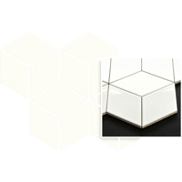 Керамогранит Paradyz Universal Mosaics Prasowana Bianco Romb Hexagon Mozaika 20.4x23.8