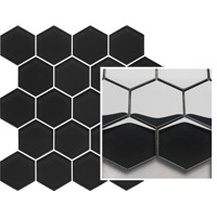 Керамогранит Paradyz Universal Mosaics Prasowana Nero Hexagon Mozaika 22x25.5