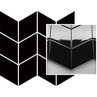 Керамогранит Paradyz Universal Mosaics Prasowana Nero Romb Braid Mozaika 20.5x23.8