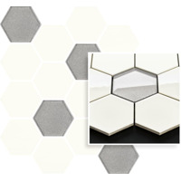 Микс Paradyz Universal Mosaics Prasowana Bianco Mix Hexagon Mozaika 22x25.5
