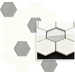 Микс Paradyz Universal Mosaics Prasowana Bianco Mix Hexagon Mozaika 22x25.5