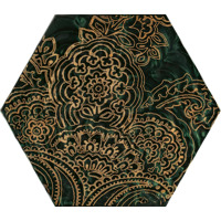 Стекло Paradyz Urban Colours Green Inserto Glass Heksagon B 19.8x17.1
