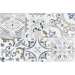 Керамика Ragno Craft Grigio Decor Liberty Bianco Grigio Blu 25x38