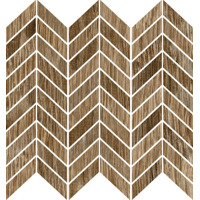 Керамогранит Ricchetti Blendwood Brown Mosaico Chevron Nat Ret 35x37
