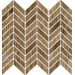 Керамогранит Ricchetti Blendwood Brown Mosaico Chevron Nat Ret 35x37
