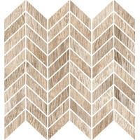 Керамогранит Ricchetti Blendwood Cappuchino Mosaico Chevron Nat Ret 35x37
