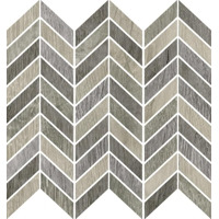 Керамогранит Ricchetti Blendwood Multigrey Mosaico Chevron Nat Ret 35x37