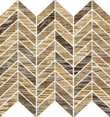 Керамогранит Ricchetti Blendwood Multiwood Mosaico Chevron Nat Ret 35x37