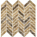 Керамогранит Ricchetti Blendwood Multiwood Mosaico Chevron Nat Ret 35x37