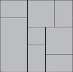 Керамогранит Ricchetti Les Dalles Des Chateaux Modulo Gris 4B Nt 133.3x133.3