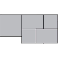 Керамогранит Ricchetti Les Dalles Des Chateaux Modulo Noir 3C Nt 66.6x133.3