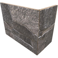 Керамогранит Rondine Asiago 3D Grafite Angolo Esterno 20x10x15 10x20