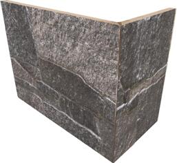 Керамогранит Rondine Asiago 3D Grafite Angolo Esterno 20x10x15 10x20