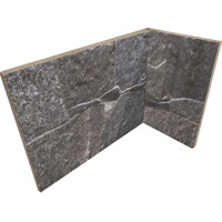 Керамогранит Rondine Asiago 3D Grafite Angolo Interno 20x10x15 10x20