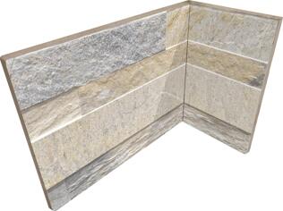 Керамогранит Rondine Cubics Beige Angolo Interno Monolitico 10x20