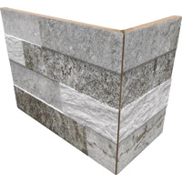 Керамогранит Rondine Cubics Grey Angolo Esterno Monolitico 10x20